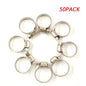 Solid Spare 3/4"-1"Adjustable Stainless Steel Drive Hose Clamps Fuel Line Worm Clip 50pcs