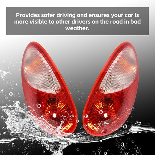 Solid Spare For 2006-2010 Chrysler PT Cruiser Tail Lights Left Side & Right Side w/ Bulb(s)
