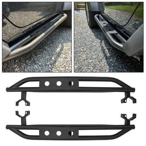 Solid Spare Pair Nerf Bars Side Steps Armor Running Boards For 07-18 Jeep Wrangler JK 2-Door