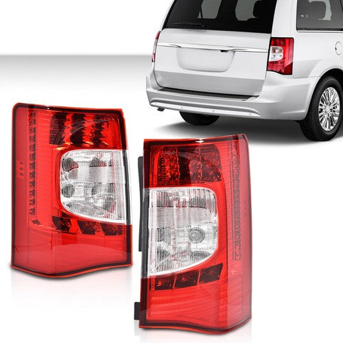 Solid Spare LED Tail Lights Brake Lamps Left+Right Fit For 2011-2016 Chrysler Town & Country