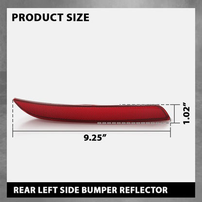 Solid Spare Fit For 2011-2016 BMW 528i 535i 550i xDrive Rear Bumper Reflector Lens Left Side