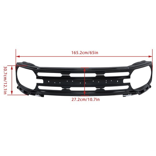 Solid Spare Front Bumper Upper Grille Replacement Plastic For Ford Bronco Sport 2021-2023