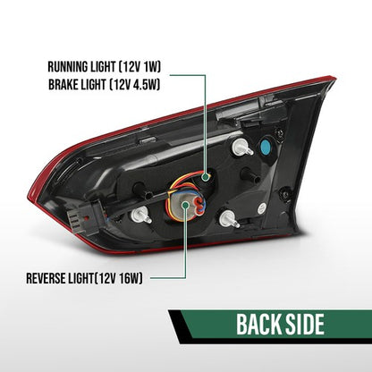 Solid Spare LED Tail Lights Inner Rear Lamps Fit For 2019-2020 Buick Envision Left & Right