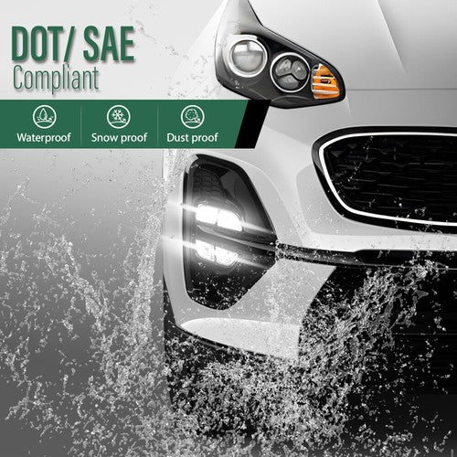 Solid Spare LED DRL Fog Lights Daytime Running Lamps Fit For 20-21 Kia Sportage Left+Right