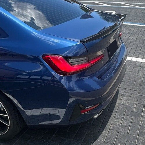 Solid Spare Rear Trunk Spoiler Rear wing For 19-25 BMW G20 330i G80 M3 Gloss Black M4 Style
