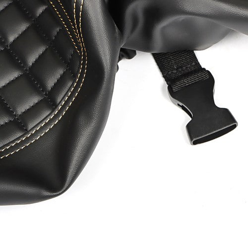 Solid Spare Golf Carts Rear Seat Cover Kit For Club Car/E-Z-Go/Yamaha Universal Size Black