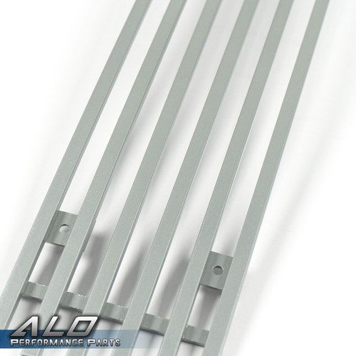 Solid Spare Fit For 2009-2014 Nissan Maxima Front Lower Bumper Silver Billet Grille Insert