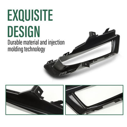 Solid Spare Bumper Fog Light Bezel Lamp Trim Fit For 15-18 Land Rover Discovery Sport