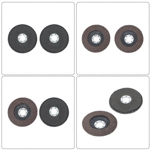 Solid Spare 10 pcs 4-1/2" Flap Sanding Disc 40 Grit 4.5 Grinding Wheels for Angle Grinder