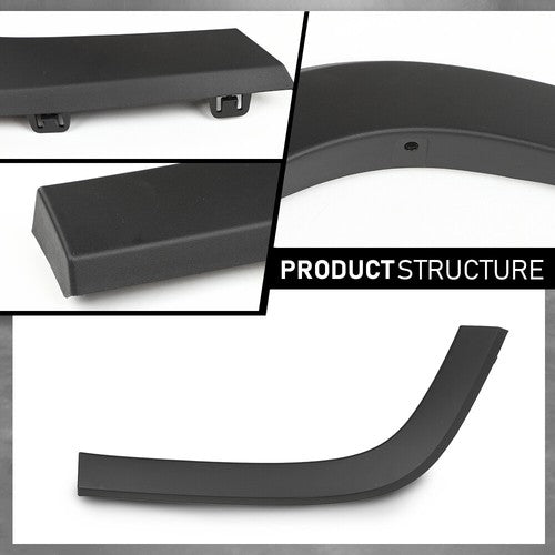 Solid Spare Rear Right Fender Flare Wheel Molding Rear Section Fit For 19-23 Jeep Cherokee