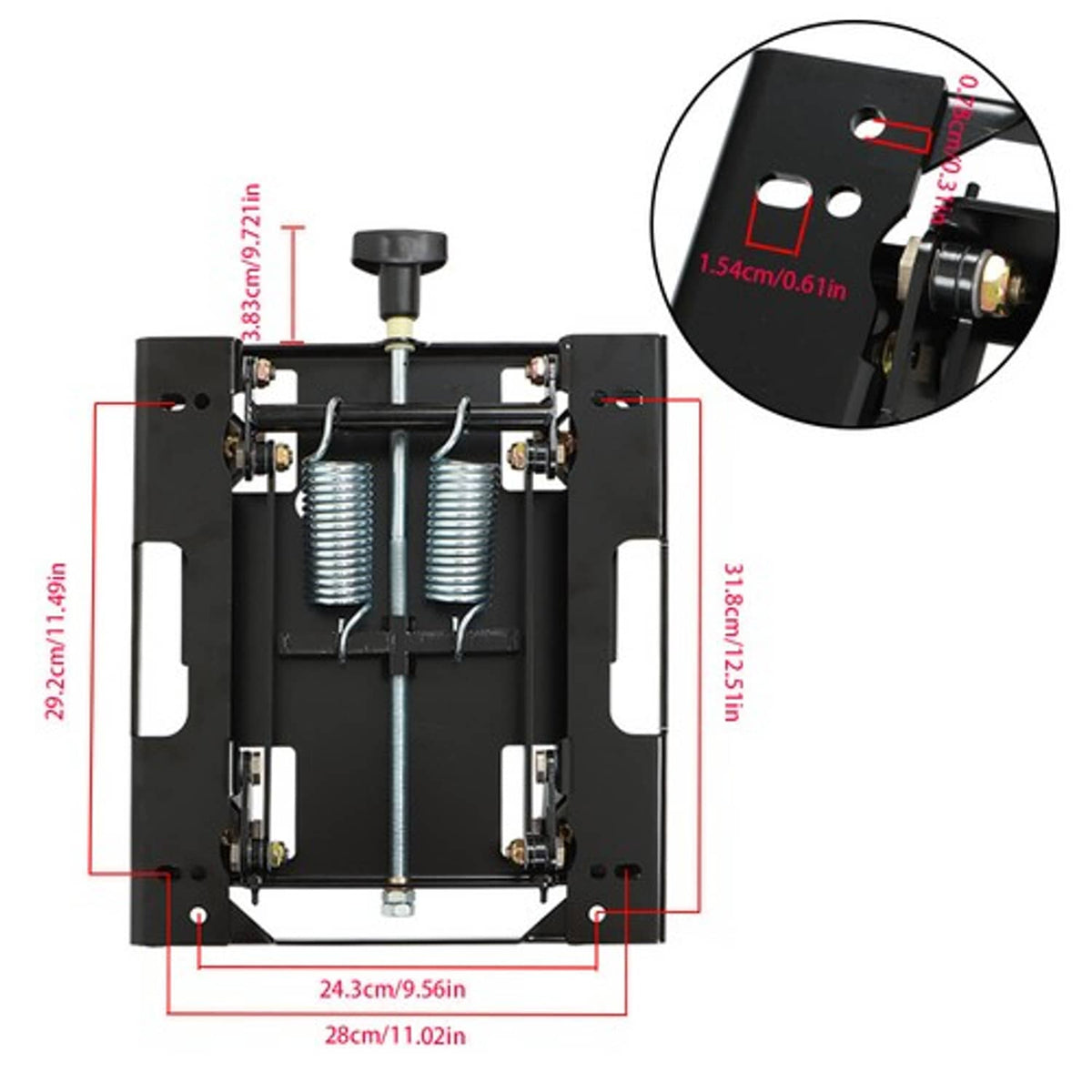 Solid Spare Seat Suspension Kit for Kubota Z200 Z231 Z251 Z400 Z411 Z421 Zero Turn Mower ZTR