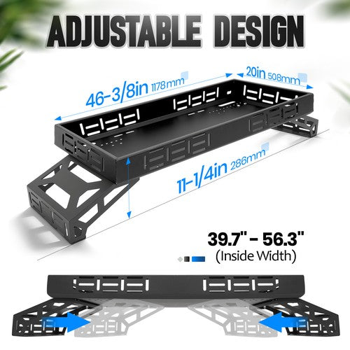 Solid Spare Overbed Cargo Rack Storage For Polaris Kawasaki Honda Pioneer Most UTV Models