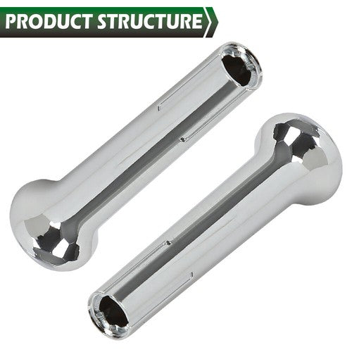 Solid Spare Fit For 1971-1988 GM Chevy Buick Oldsmobile Pontiac Chrome Door Lock Knobs Pair