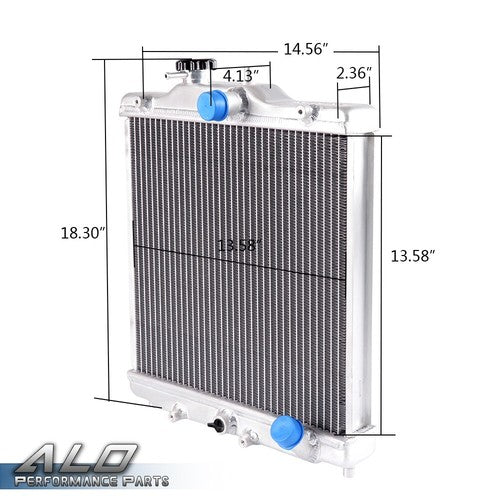 Solid Spare Fit For 92-2000 Honda Civic D15 16 EG EK SOHC 2 Row 42MM Full Aluminum Radiator