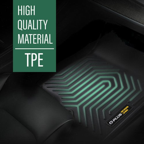 Solid Spare TPE Floor Mats Liners Fit For 2004-2008 Ford F-150 Super Crew Cab All Weather