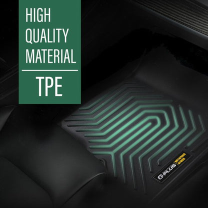 Solid Spare TPE Floor Mats Liners Fit For 2004-2008 Ford F-150 Super Crew Cab All Weather