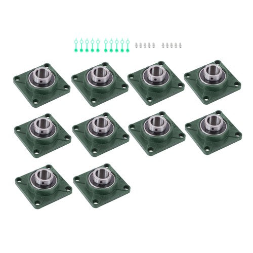 Solid Spare UCF208-24 1-1/2" Bore 10PCS Pillow Block Flange Bearing 4 Bolt Self-Alignment