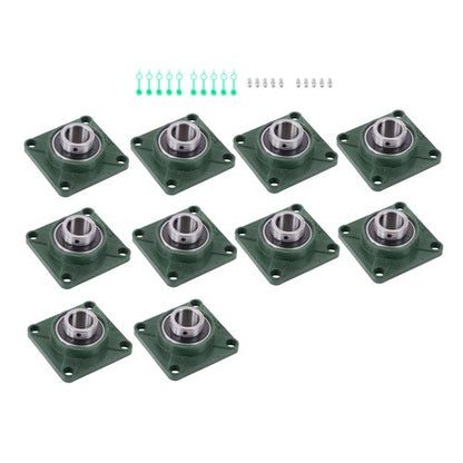 Solid Spare UCF208-24 1-1/2" Bore 10PCS Pillow Block Flange Bearing 4 Bolt Self-Alignment