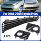 Front Lower Grille & Pair Fog Light Covers W/ Hole For Toyota Prius 2004-2009