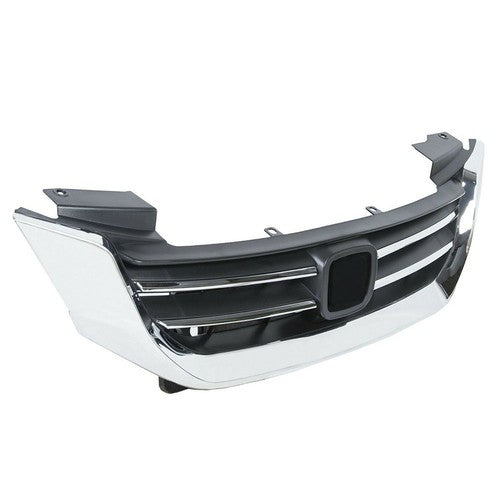 Solid Spare Front Bumper Hood Grille Black&Chrome Plastic Durable For Honda Accord 2013-2015