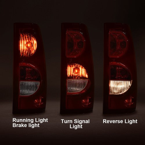 Solid Spare Fit For 1999-2006 Chevy Silverado Tail Lights Lamps Driver&Passenger Side