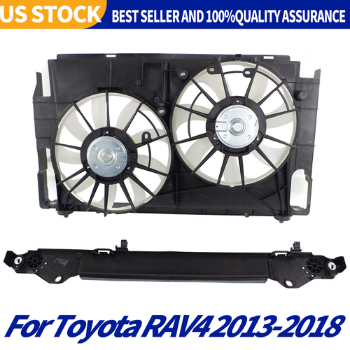 NEW Radiator Cooling Fan Assembly with Shroud for Toyota RAV4 2013-2019 L4 2.5L