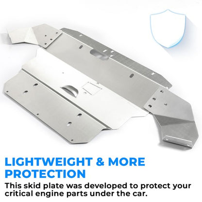 Solid Spare Aluminum Lower Skid Plate Silver Fit 96-03 04 05 06 07 08 Audi A4 S4 B5 B6 B7