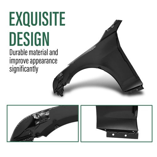 Solid Spare Fender Front Passenger Side GM1241380 84110676 Fit For 2013-2018 Cadillac ATS