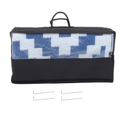 Solid Spare Outdoor Waterproof Foldable Plastic 8x10FT Navy Blue White Outdoor Carpet