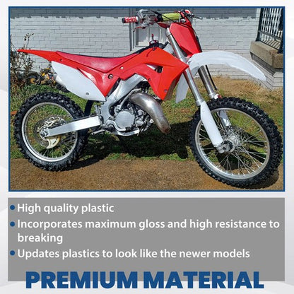 Solid Spare Restyle Plastic Kit Bodywork Fairing For 2002-2007 Honda CR125R CR250R-Red&White