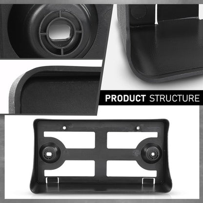 Solid Spare Front Bumper License Plate Bracket Fit For 2018-2023 Ford Mustang JR3Z17A385AA