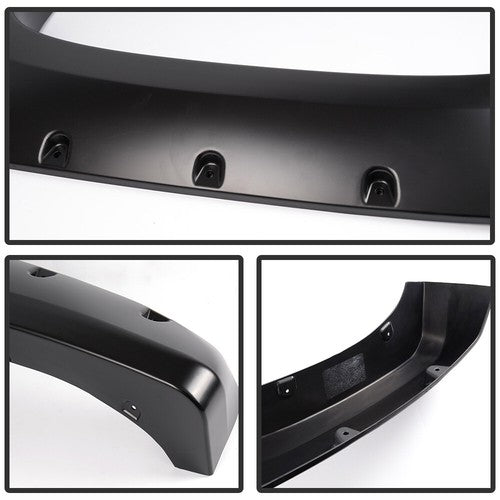 Solid Spare Fender Flares Pocket Rivet Style Fit For 2007-2013 Silverado 1500 2500HD/3500HD