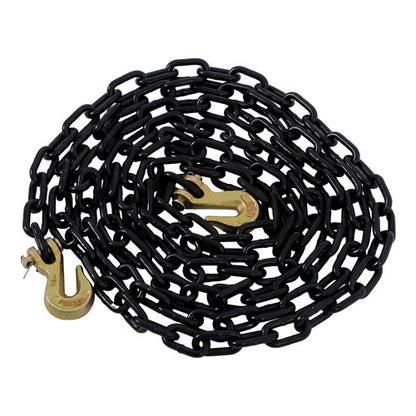 Solid Spare 1/4 Inch x 14Ft G80 Transport Bundle Chain Steel Black 3300lbs Safe Working Load