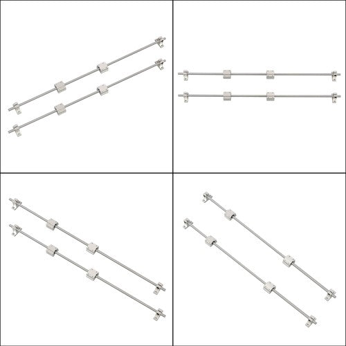Solid Spare 8mm × 650mm 2Pcs Linear Motion Rail Shaft w/ 4 SCS8UU Bearing & SK8 Rail Support
