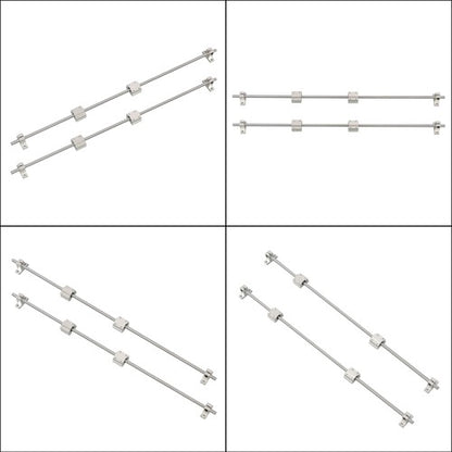 Solid Spare 8mm × 650mm 2Pcs Linear Motion Rail Shaft w/ 4 SCS8UU Bearing & SK8 Rail Support