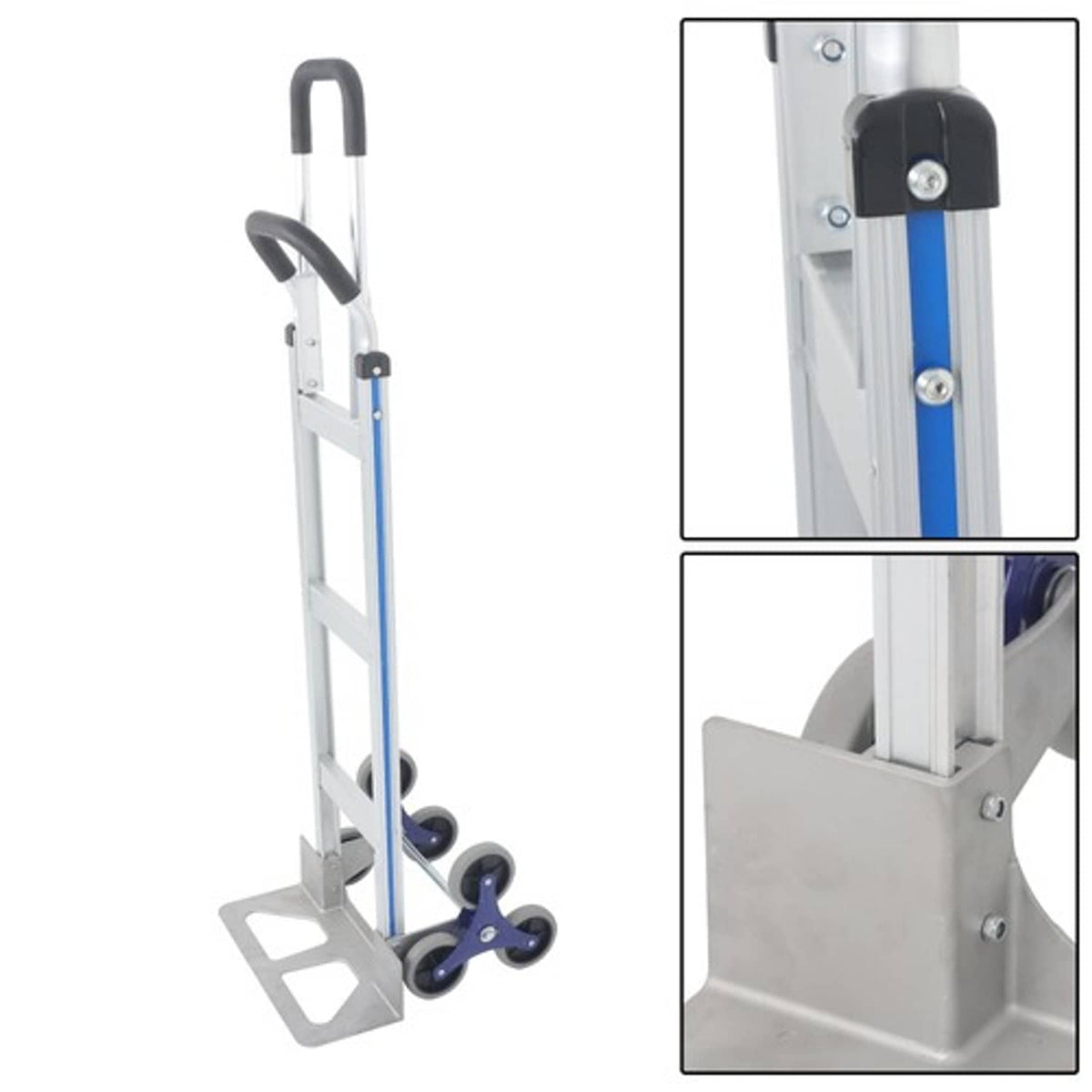 Solid Spare Heavy Duty Stair Climbing Hand Truck 550 LB Capacity 2 in 1 & Handles