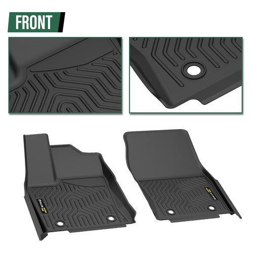 Solid Spare Fit For 2022-2025 Toyota Tundra CrewMax Cab TPE Floor Mats Protection Liners