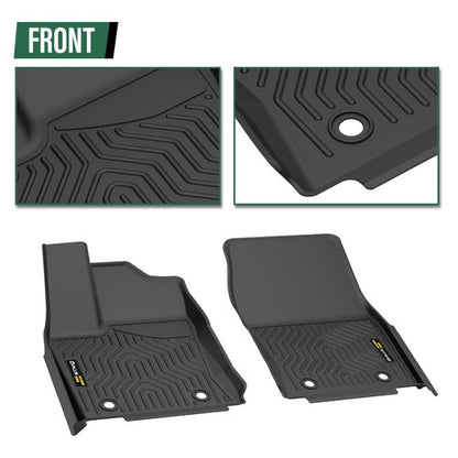 Solid Spare Fit For 2022-2025 Toyota Tundra CrewMax Cab TPE Floor Mats Protection Liners