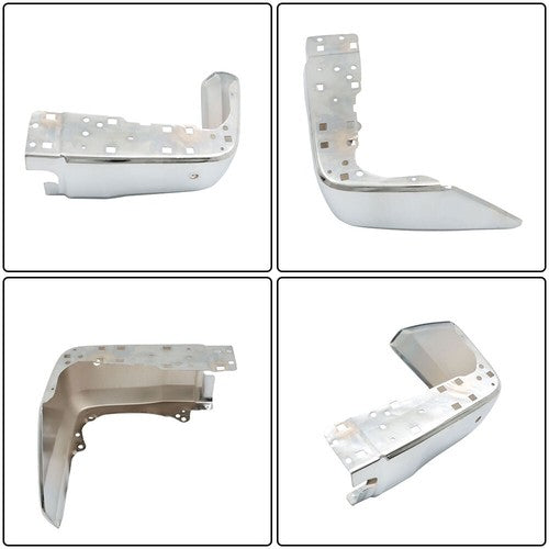 Solid Spare W/Sensors Hole Right Passenger Side For Tundra 2014-2017 Rear Bumper End Chrome