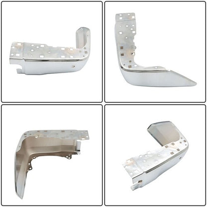 Solid Spare W/Sensors Hole Right Passenger Side For Tundra 2014-2017 Rear Bumper End Chrome