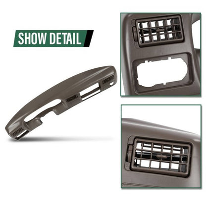Solid Spare Dash Cluster Radio Bezel Trim Panel Brown Fit For 1999-2004 Ford F250 F350