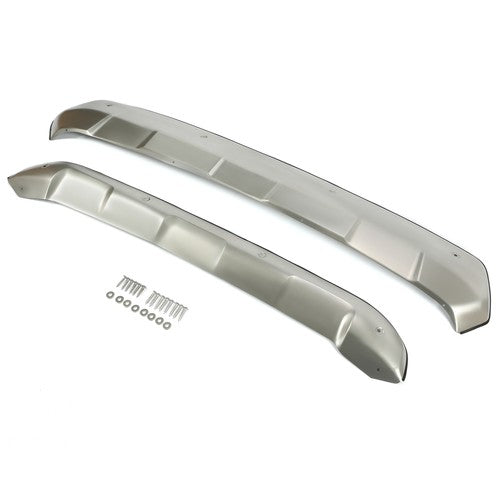 Solid Spare For Toyota RAV4 2019-23 Front+Rear Bumper Skid Plate Valance Lower Cover Silver