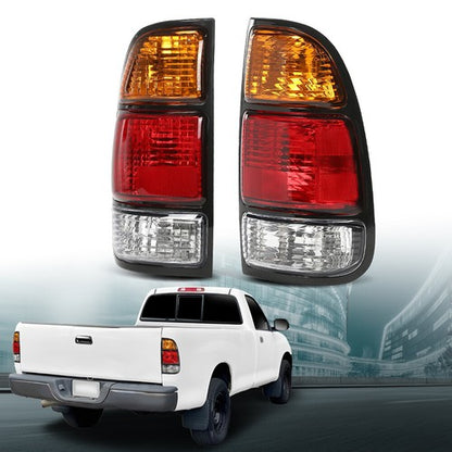 Solid Spare Fit For Toyota Tundra 2000-2006 Pickup Tail Lights Brake Lamp Set W/ Bulbs