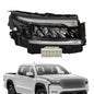 Solid Spare Headlamp Clear Full LED Passenger Black For Nissan Frontier 2022-2024 Headlight