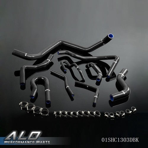 Solid Spare Black Silicone Radiator Hose Kit Fit For 92-00 Honda Civic D15 D16 SOHC EG/EK