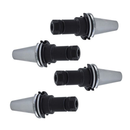 Solid Spare 4 Chucks Tool Holder Set CAT40-ER20 Collet Chucks W. 4" Long Gage Length