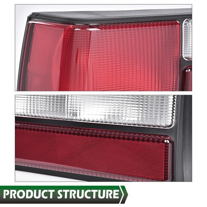 Solid Spare Tail Lights Rear Brake Lamps Left Driver Side Fit For 1987-1993 Ford Mustang LX
