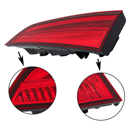 Solid Spare Rear Inner Chrome For 2016-2018 Honda Pilot Tail Light Red Right Passenger Side