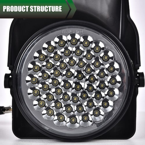 Solid Spare Fit For 2003-2006 GMC Sierra 1500/2500/3500 Smoked Lens Full LED Fog Lights