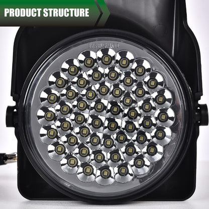 Solid Spare Fit For 2003-2006 GMC Sierra 1500/2500/3500 Smoked Lens Full LED Fog Lights